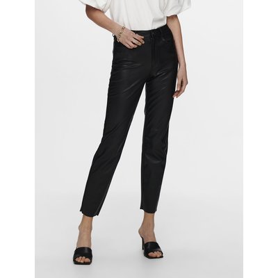 Pantalon simili cuir avec ceinture La Redoute