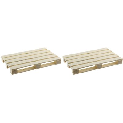 Dessous de verre 8 palettes en bois (Lot de 2) CMP