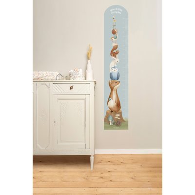 Toise murale autocollante pour enfant Petits amis de la forêt LITTLE DUTCH