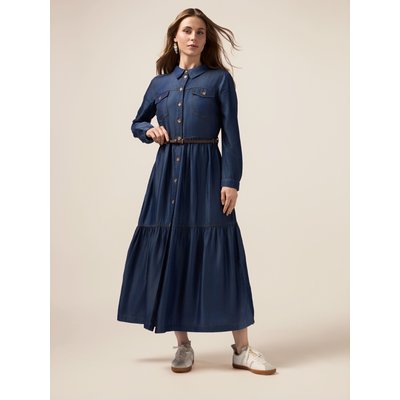 Robe CHEMISIER longue en effet denim OLTRE