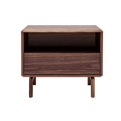 Table de chevet bois foncé noyer L60 cm SUVA MILIBOO