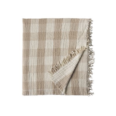 Plaid imprimé en gaze de coton, DAISY ESSIX