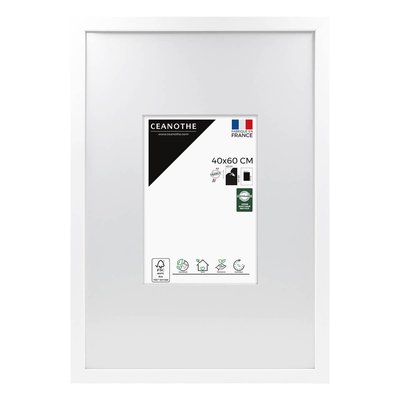 Cadre Photo Avec Passe-partout 40x60 Cm Noir Résine Recyclée WILD CEANOTHE