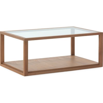 Table basse en cèdre et verre RECOLLECTION