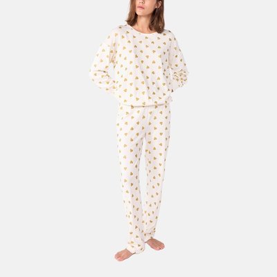Pyjama imprimé cœurs dorés PETIT BATEAU
