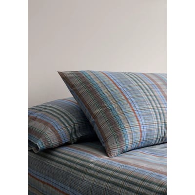 Taie d’oreiller enfant percale de coton carreaux 45x110 cm MANGO HOME