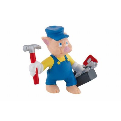 Figurine 3 petits cochons mécanicien BULLYLAND
