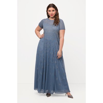 Robe en tulle. Perles brodées. Décolleté ULLA POPKEN