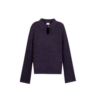 Pull tricot mouliné goutte devant IKKS