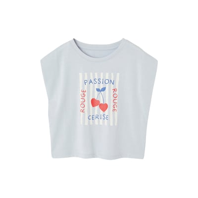 Tee-shirt cropped manches courtes épaulées VERTBAUDET