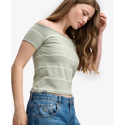 Top Bardot Épaules Dénudées Coupe Ajustée SUPERDRY