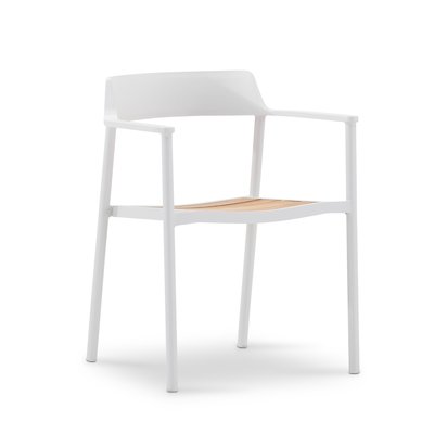 Chaise aluminium, teck, lot de 6, OTTAWA DEFORA HOME