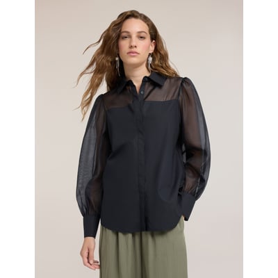 Chemise avec empiècements semi-transparents MOTIVI