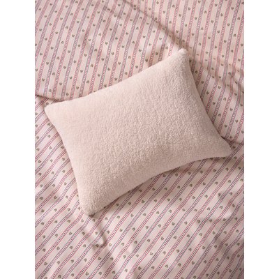 Housse de coussin sherpa et imprimé Avril CYRILLUS