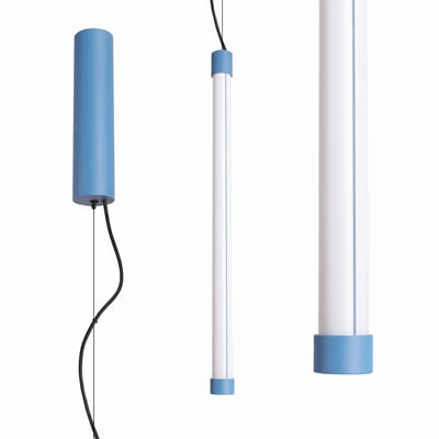 Suspension Acier Bleu LED 1 Trang EDEN