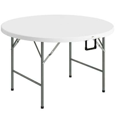 Table de jardin HDPE Blanc OUTSUNNY