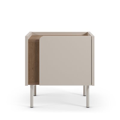 Table de chevet 1 porte en bois et métal - Boxy DRAWER