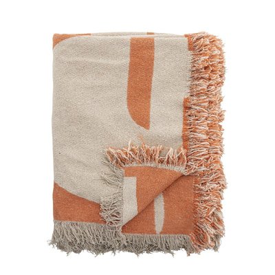 Plaid coton recyclé franges  Caya BLOOMINGVILLE