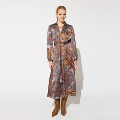 Robe midi bohème imprimé paisley LOLA CASADEMUNT