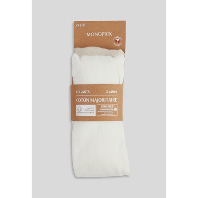 Lot de 2 paires de collants en jersey BIO MONOPRIX KIDS