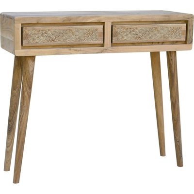 Console en acacia et rotin style naturel ambiance chaleureuse RECOLLECTION