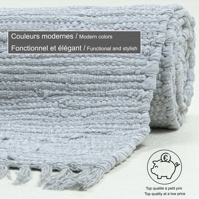 Tapis réversible coloré en coton tissé à la main - Happy Cotton THEKO
