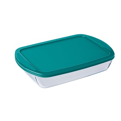Plat à four familial rectangulaire en verre 40x27 cm avec couvercle PYREX