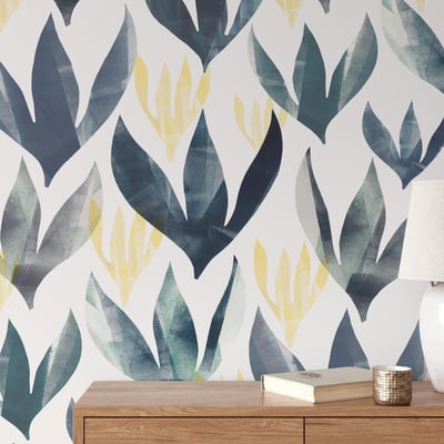 Papier peint plantes et fleurs de lys - 510x260 cm (l x h) LA TOUCHE ORIGINALE