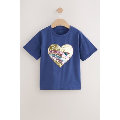 T-shirt avec imprimé cœur à sequins NEXT