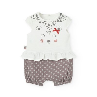Grenouillère en tricot bi matiere BOBOLI