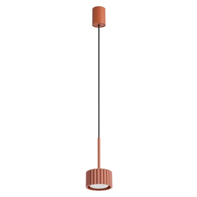 Suspension Aluminium Ocre Rouge Gx53 1 AURA EDEN