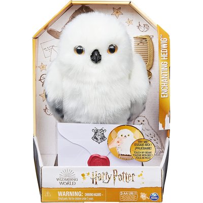 Wizarding World Harry Potter - Hibou interactif en peluche Hedwig SPIN MASTER