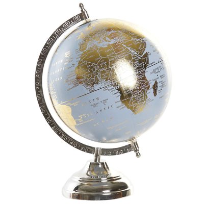 Globe terrestre chrome et doré WADIGA