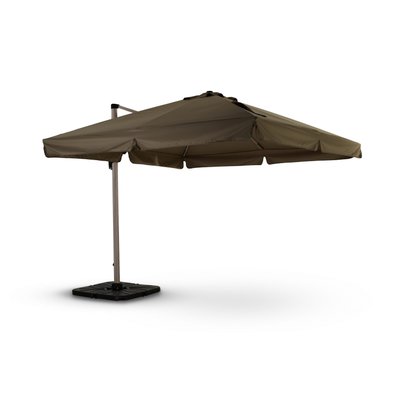 Parasol deporté effect bois, carré, MILAN DEFORA HOME