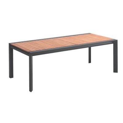 Table de jardin à rallonge en teck et aluminium, PORTO GESCOVA