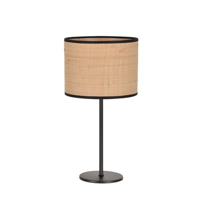 Lampe A Poser Raphia Et Metal Noir Pauline MILLUMINE