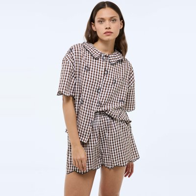 Pyjashort à broderies MONOPRIX