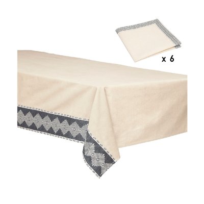 Nappe et 6 serviettes de table Collection Jacquard EDEN