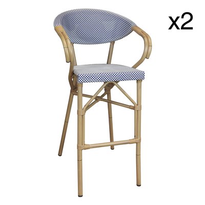 Lot de 2 fauteuils de bar extérieur en textilène, AMALFI NOW'S HOME