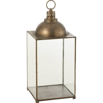 Lanterne en métal bronze style vintage pour bougie décorative RECOLLECTION