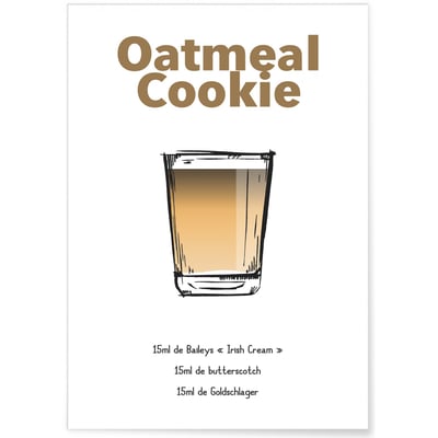 Affiche Shooter Oatmeal Cookie L'AFFICHERIE