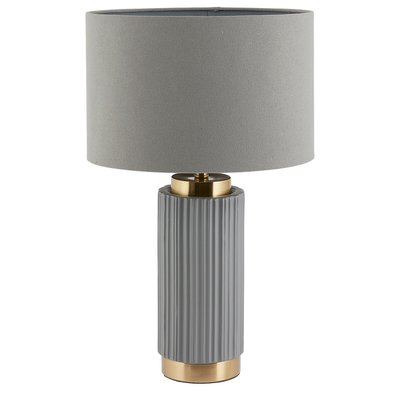 Textured Ceramic and Gold Metal Table Lamp SO'HOME