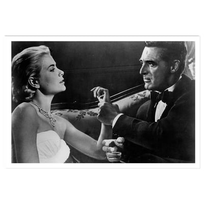 Affiche cinéma - Cary Grant et Grace Kelly La main au collet , 1955 HEXOA