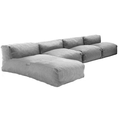 Salon de jardin modulable avec 3 fauteuils et 1 méridienne, MIXI OVIALA