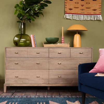 Verne Mango Wood 8 Drawer Chest Of Drawers SWOON
