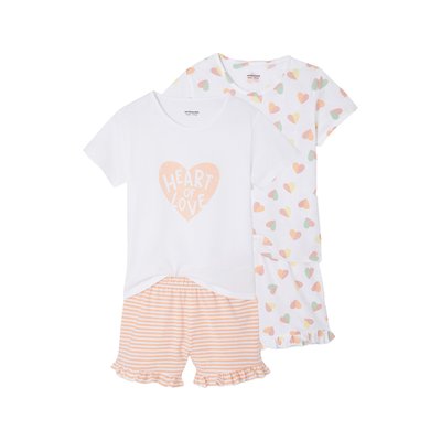 Lot de 2 pyjashorts coeurs VERTBAUDET