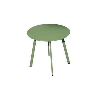 Table basse de jardin en acier Massai 40 cm Amande PROLOISIRS