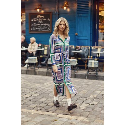 Robe longue droite imprimé graphique RAMI LA PETITE ETOILE
