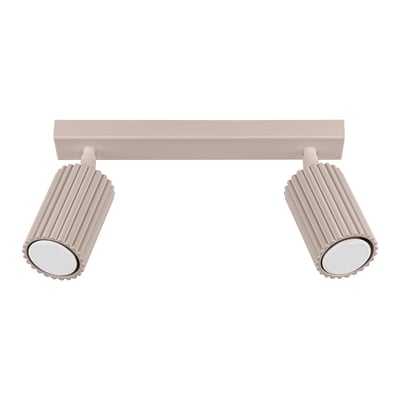 Plafonnier Aluminium Taupe GU10 2 Karbon EDEN