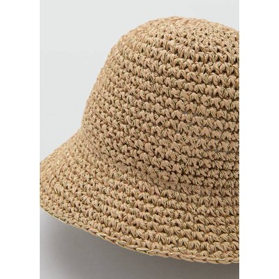 Chapeau bob paille fil textile MANGO